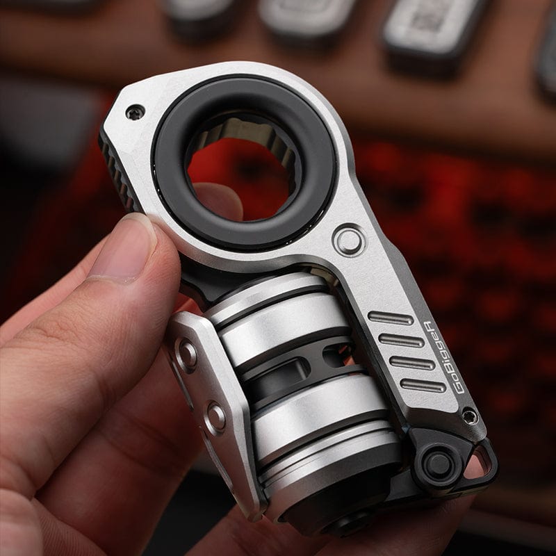 Fidget Slider EDC – GoBiggeR Sinian Lite | Aluminum Titanium Zirconium Mokuti Push Slider