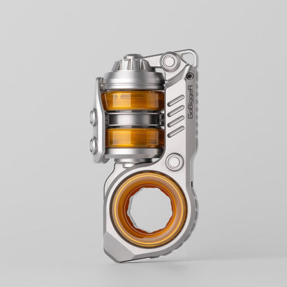 Fidget Slider EDC – GoBiggeR Sinian | Titanium Zirconium Gold Steel Premium Push Slider