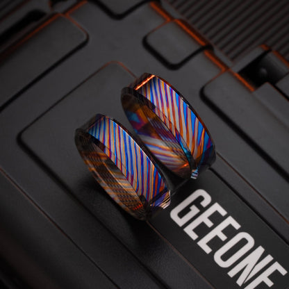 Fidget Slider EDC – GoBiggeR Sinian | Titanium Zirconium Gold Steel Premium Push Slider