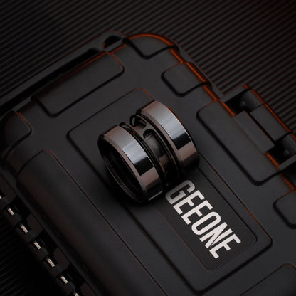 Fidget Slider EDC – GoBiggeR Sinian | Titanium Zirconium Gold Steel Premium Push Slider
