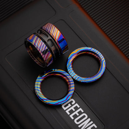 Fidget Slider EDC – GoBiggeR Sinian | Titanium Zirconium Gold Steel Premium Push Slider