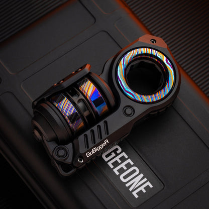 Fidget Slider EDC – GoBiggeR Sinian Lite | Aluminum Titanium Zirconium Mokuti Push Slider