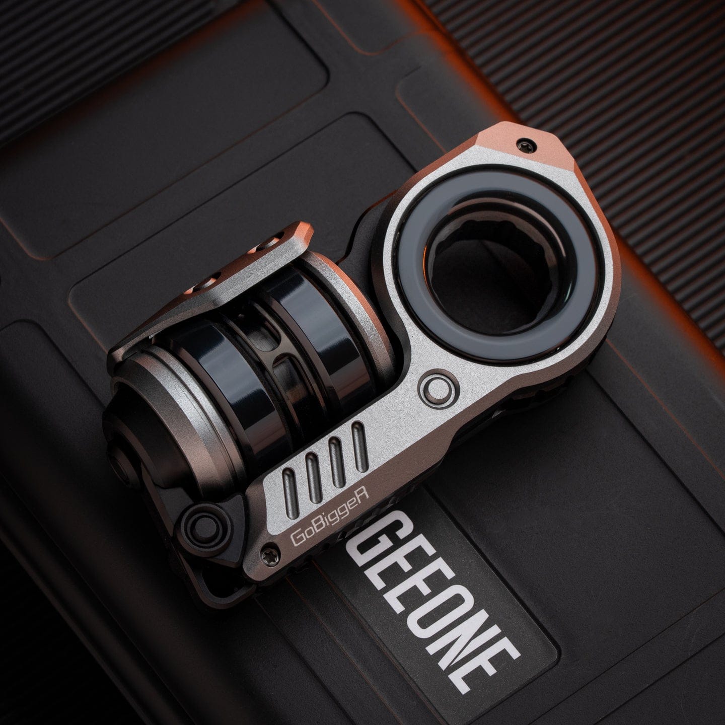 Fidget Slider EDC – GoBiggeR Sinian Lite | Aluminum Titanium Zirconium Mokuti Push Slider