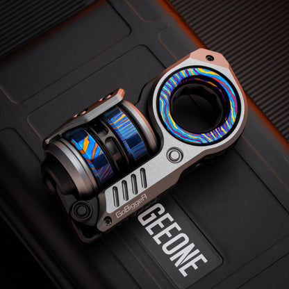 Fidget Slider EDC – GoBiggeR Sinian Lite | Aluminum Titanium Zirconium Mokuti Push Slider