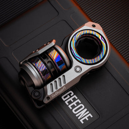 Fidget Slider EDC – GoBiggeR Sinian Lite | Aluminum Titanium Zirconium Mokuti Push Slider