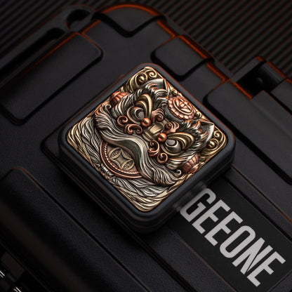 Fidget Slider EDC – LAUTIE Square Slider | Zirconium Titanium PEEK Mother of Pearl Push Slider