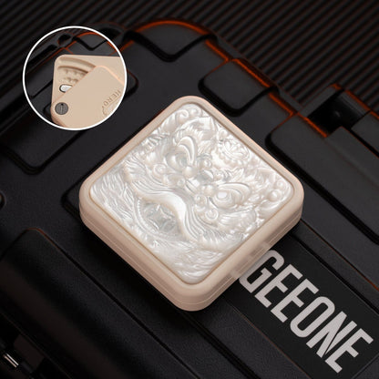 Fidget Slider EDC – LAUTIE Square Slider | Zirconium Titanium PEEK Mother of Pearl Push Slider
