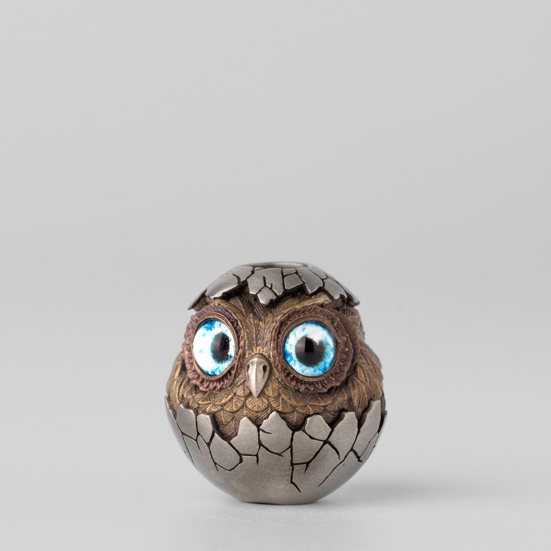 Knife Bead – LY EDC Owl Eggshell Lanyard Bead | Brass 925 Silver Cupronickel EDC Pendant
