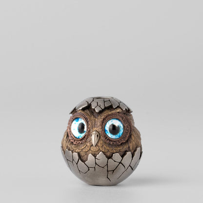 Knife Bead – LY EDC Owl Eggshell Lanyard Bead | Brass 925 Silver Cupronickel EDC Pendant
