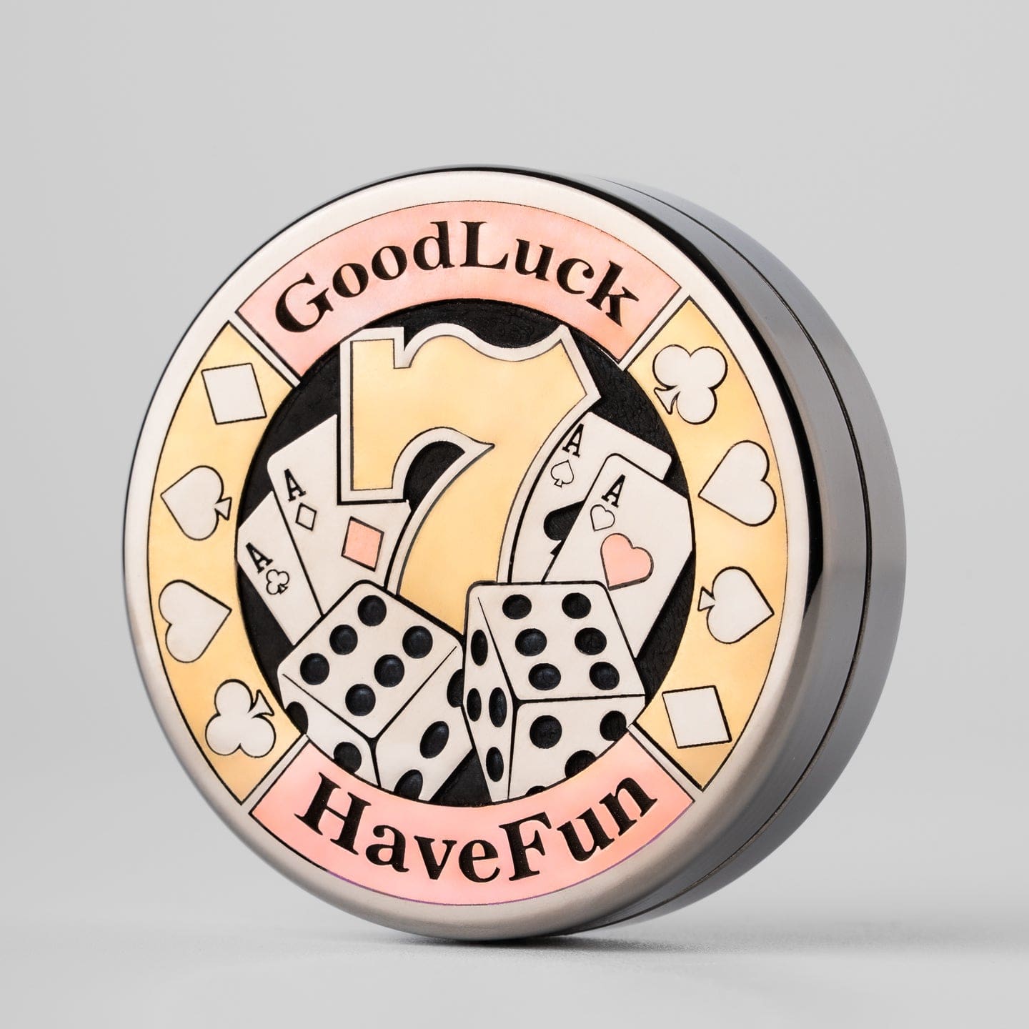 Tactile Coin – HF EDC Ding Ding Coin | Stainless Steel Zirconium Copper Haptic Fidget