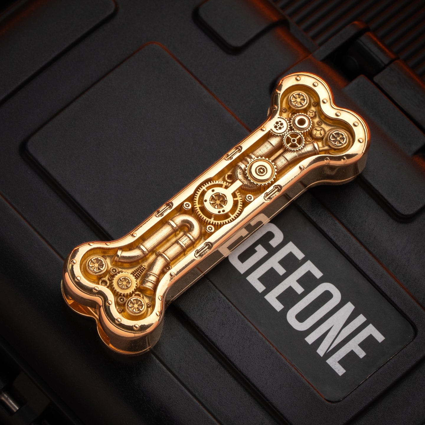 EDC Pendant – HF EDC Steam Bone | Brass Engraving Lanyard Bead Knife Bead