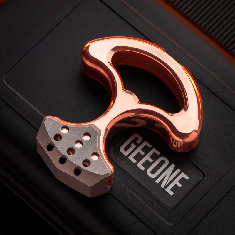 Pocket Tool – Iron Triangle Crusader Knuckle Duster | G10 Titanium Copper Ultem EDC