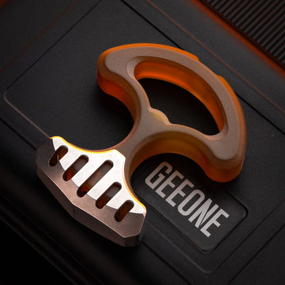 Pocket Tool – Iron Triangle Crusader Knuckle Duster | G10 Titanium Copper Ultem EDC