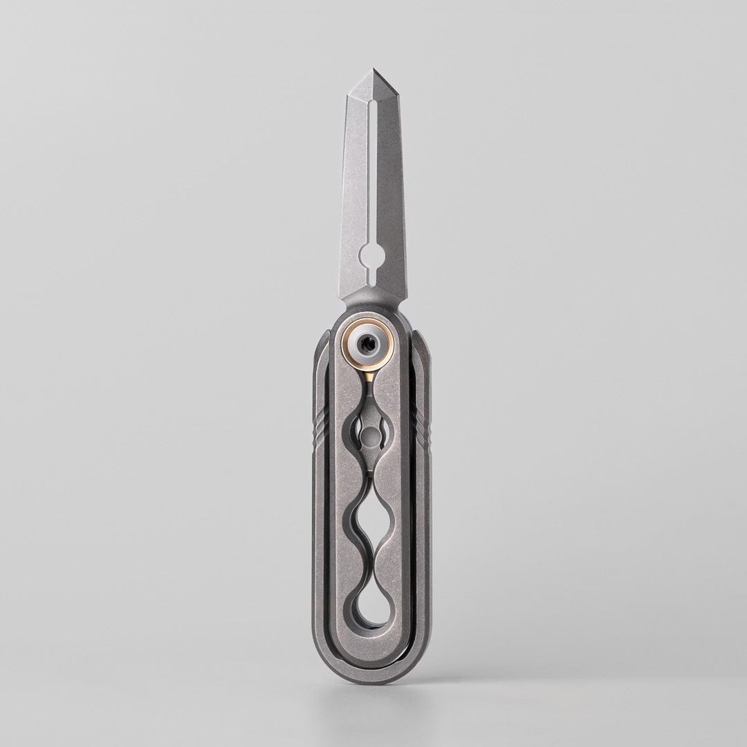 Pocket Knife EDC – Iron Triangle Scarab Sword | M390 TC4 Titanium Folding Knife Multi Tool