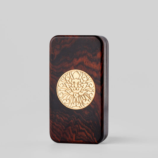 EDC Desk Accessory – JIN MU EDC Paperweight | Cocobolo Wood Golden-threaded Nanmu