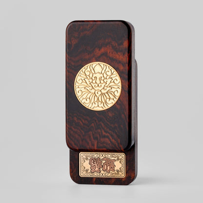 EDC Desk Accessory – JIN MU EDC Paperweight | Cocobolo Wood Golden-threaded Nanmu