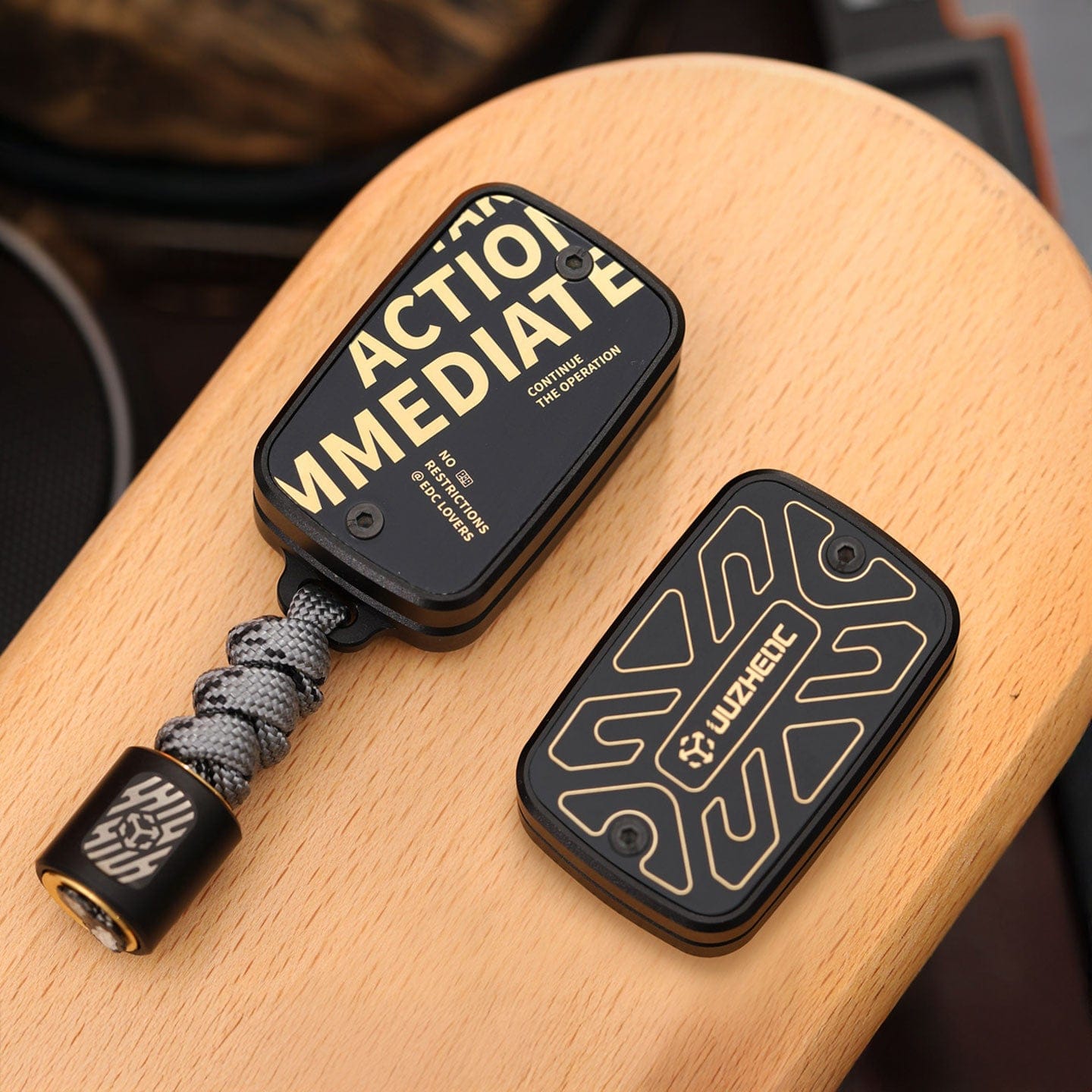 Mechanical Slider EDC – JuzheEDC Advanced | Aluminum Classic Cyber Text Modular Fidget Slider