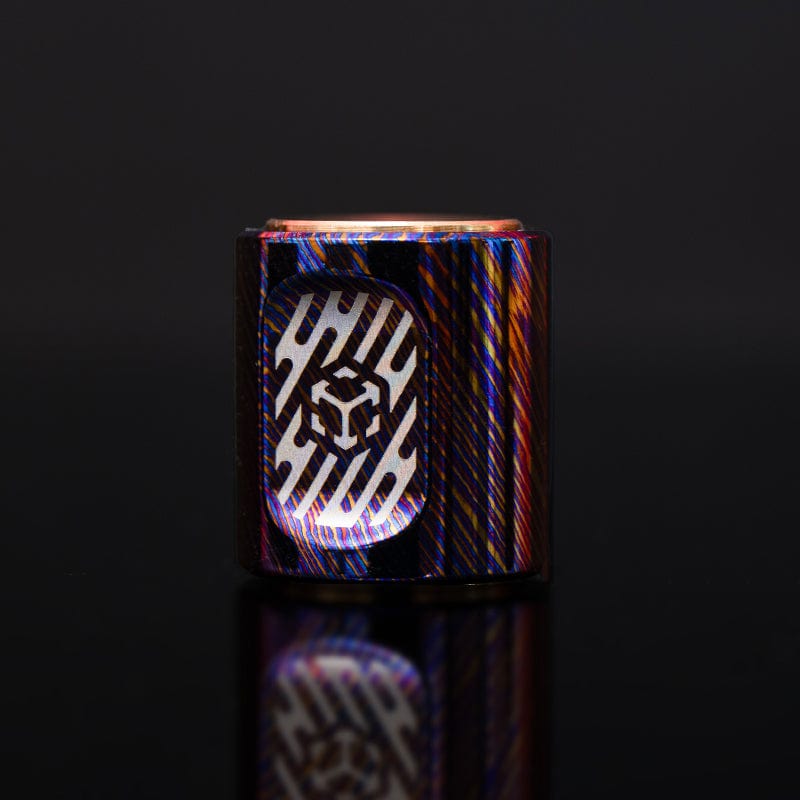 Paracord Bead EDC – JUZHE EDC Scroll | Titanium Zirconium Copper Mokuti Crystal Pendant