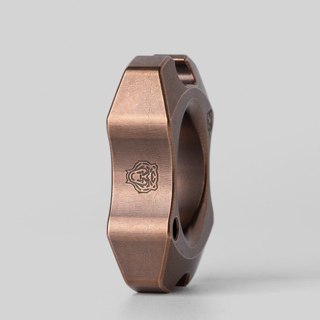 Pocket Tool – KASFLY Single Knuckle Duster | Titanium Zirconium Bronze EDC Multi Tool