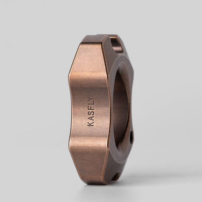 Pocket Tool – KASFLY Single Knuckle Duster | Titanium Zirconium Bronze EDC Multi Tool