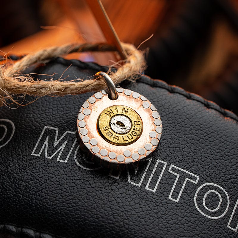 Knife Bead – KASFLY Primer Disc Pendant | Mokuti Damascus Superconductor EDC Disc