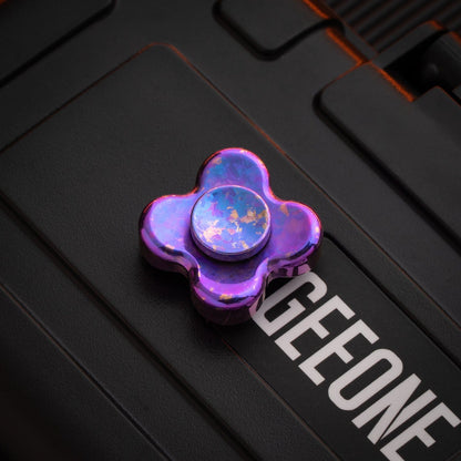 Hand Spinner – KASH EDC Kiddo Spinner | Titanium Zirconium Damascus Crystal EDC Fidget