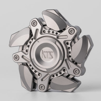 Hand Spinner – KTS Origin-5 | Titanium Zirconium 5-Blade EDC Fidget Spinner