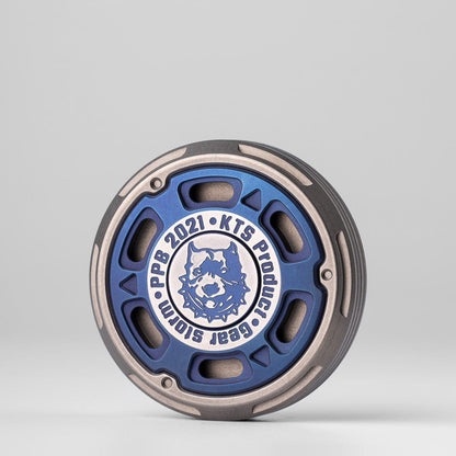 Tactile Coin – GEEOne Gear Storm | Stainless Steel Brass Titanium Zirconium Haptic EDC Coin