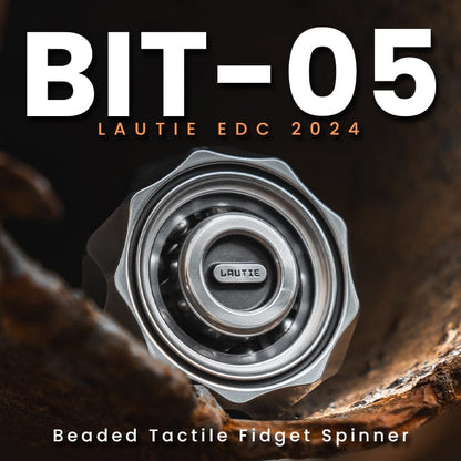 Tactile Spinner – LAUTIE Bit-05 | Titanium Zirconium Copper Brass EDC Fidget Spinner