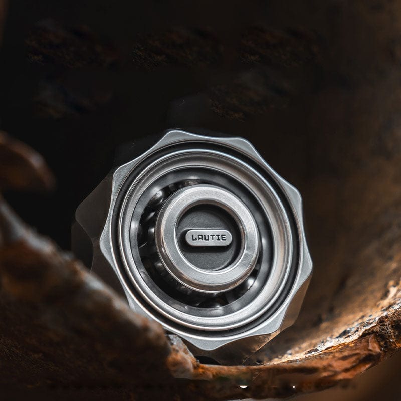 Tactile Spinner – LAUTIE Bit-05 | Titanium Zirconium Copper Brass EDC Fidget Spinner