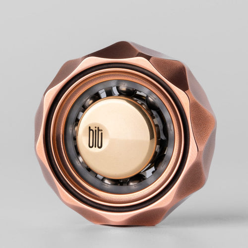 Tactile Spinner – LAUTIE Bit-05 | Titanium Zirconium Copper Brass EDC Fidget Spinner