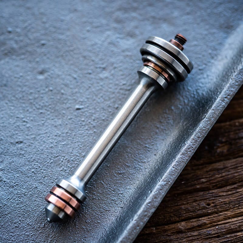 Tactile Spinner – LAUTIE Bit-05 | Titanium Zirconium Copper Brass EDC Fidget Spinner