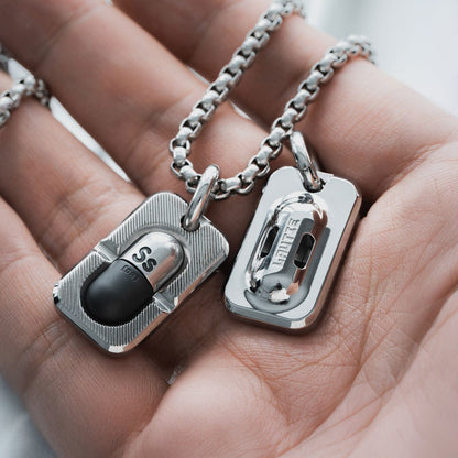 EDC Lanyard Bead – LAUTIE Capsule Pendant | Stainless Steel Titanium Zirconium EDC Bead