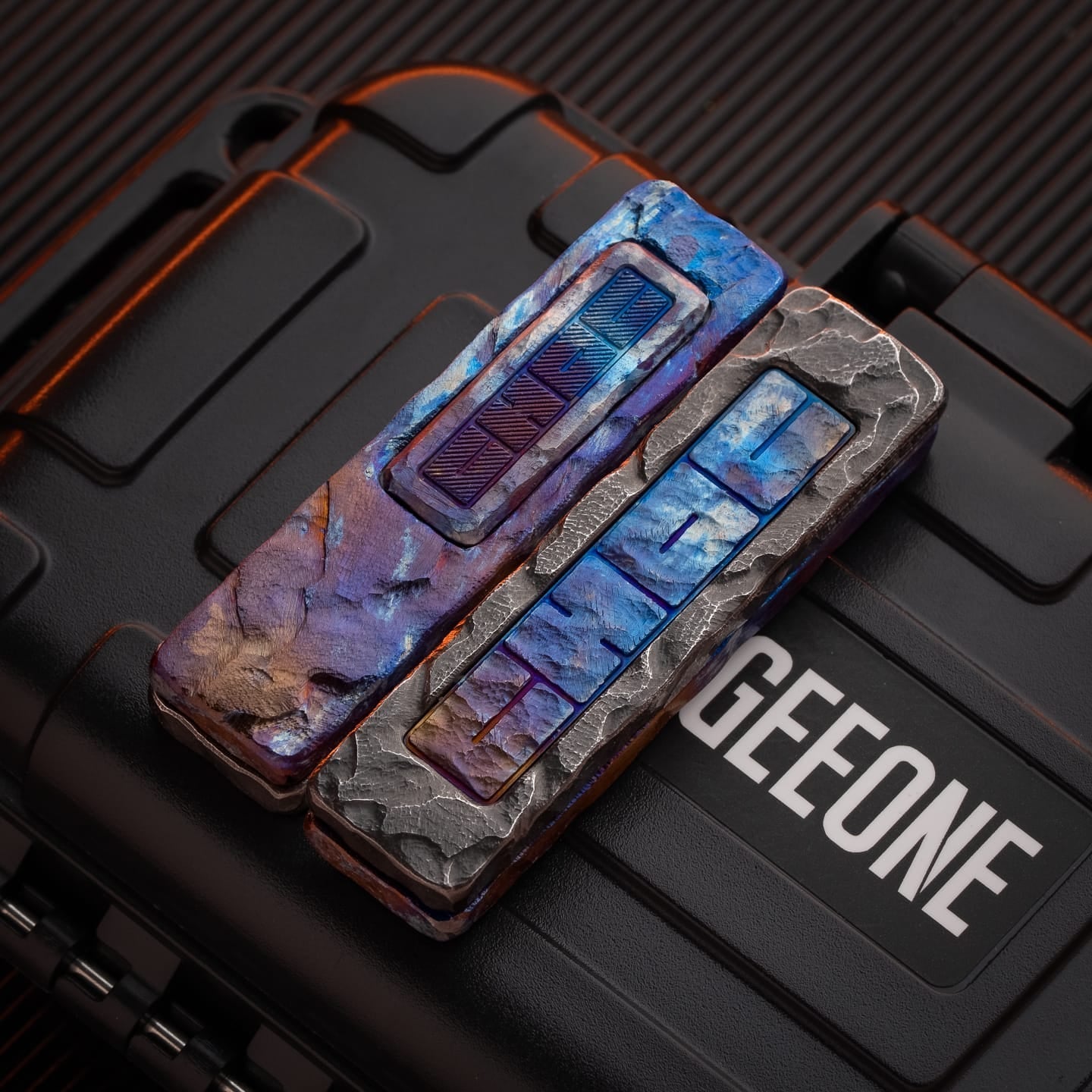Mechanical Fidget Slider – LAUTIE Choc | Titanium Zirconium PEEK EDC Push Slider