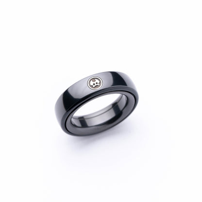 Gyroscope Toy – LAUTIE Mechanic-I Slim | Aluminum Titanium Zirconium Ring Spinner