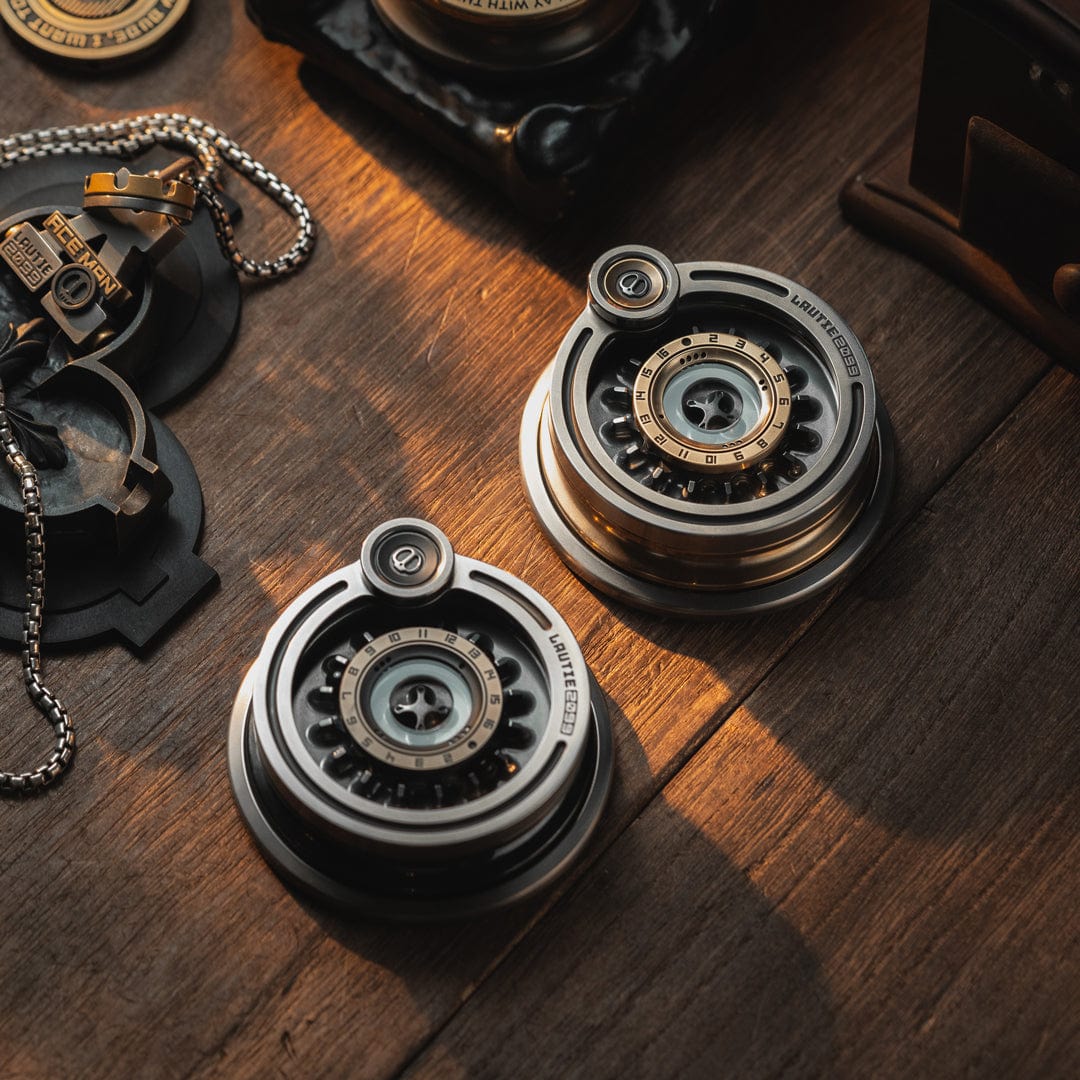 Tactile Slider – LAUTIE Mega | Brass Zirconium Stainless Steel EDC Push Slider