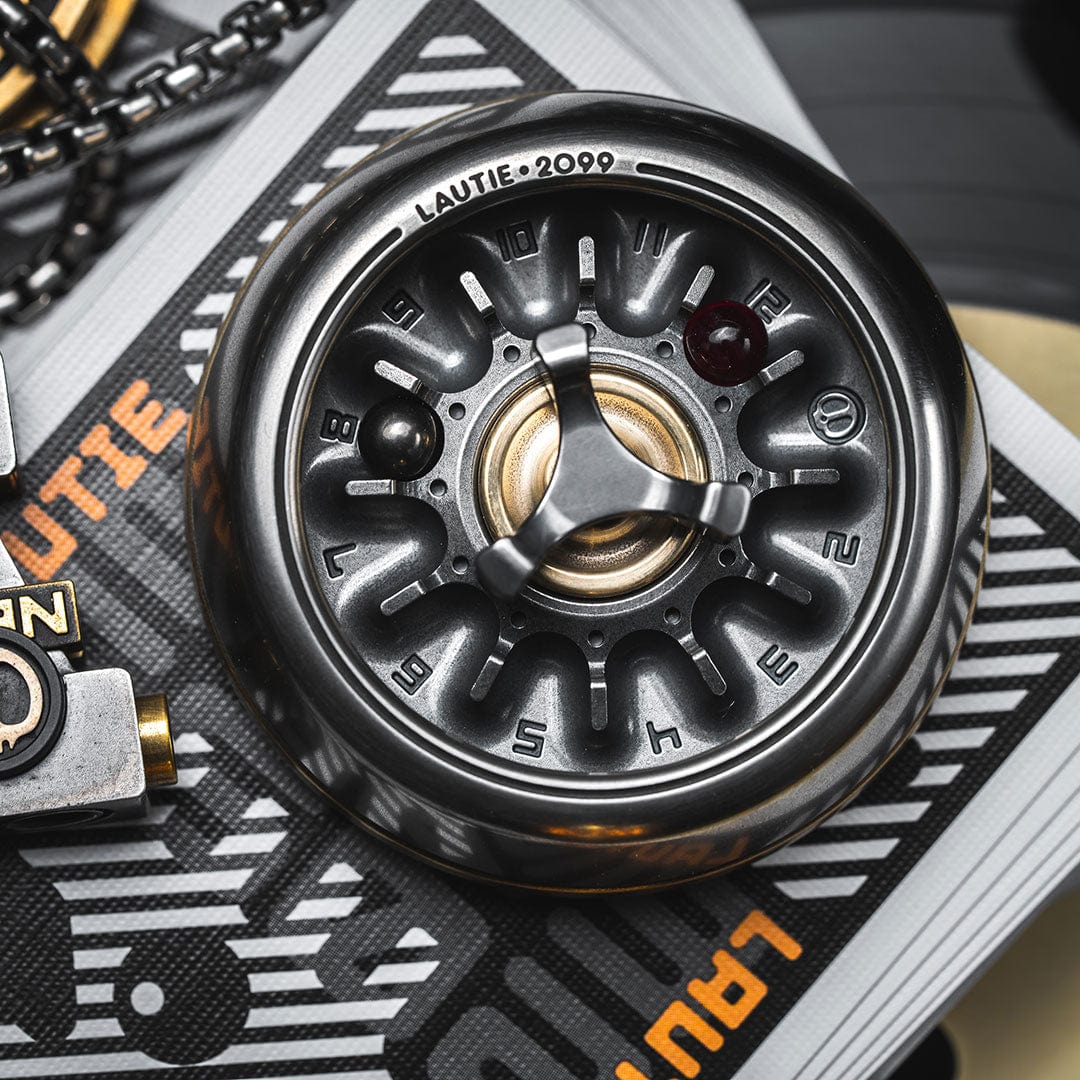 Spinning Top – LAUTIE Carnival Nano | CuNi Brass Zirconium Titanium 18K Gold EDC Spinner