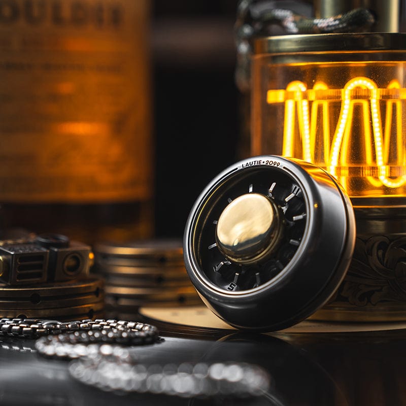 Spinning Top – LAUTIE Carnival Nano | CuNi Brass Zirconium Titanium 18K Gold EDC Spinner