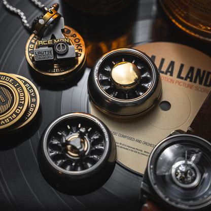 Spinning Top – LAUTIE Carnival Nano | CuNi Brass Zirconium Titanium 18K Gold EDC Spinner