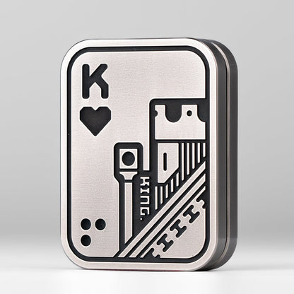 Tactile Slider – LAUTIE Poker Shuffle 2.0 | Stainless Steel Copper Zirconium EDC Push Slider