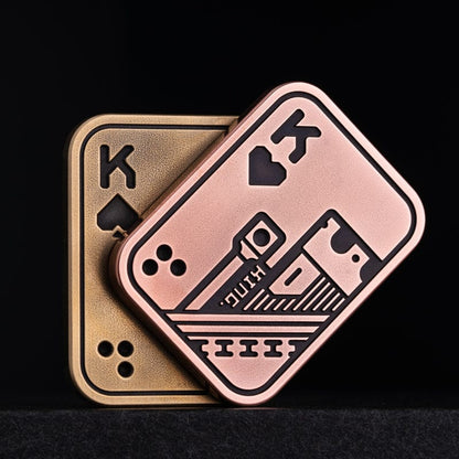Tactile Slider – LAUTIE Poker Shuffle 2.0 | Stainless Steel Copper Zirconium EDC Push Slider