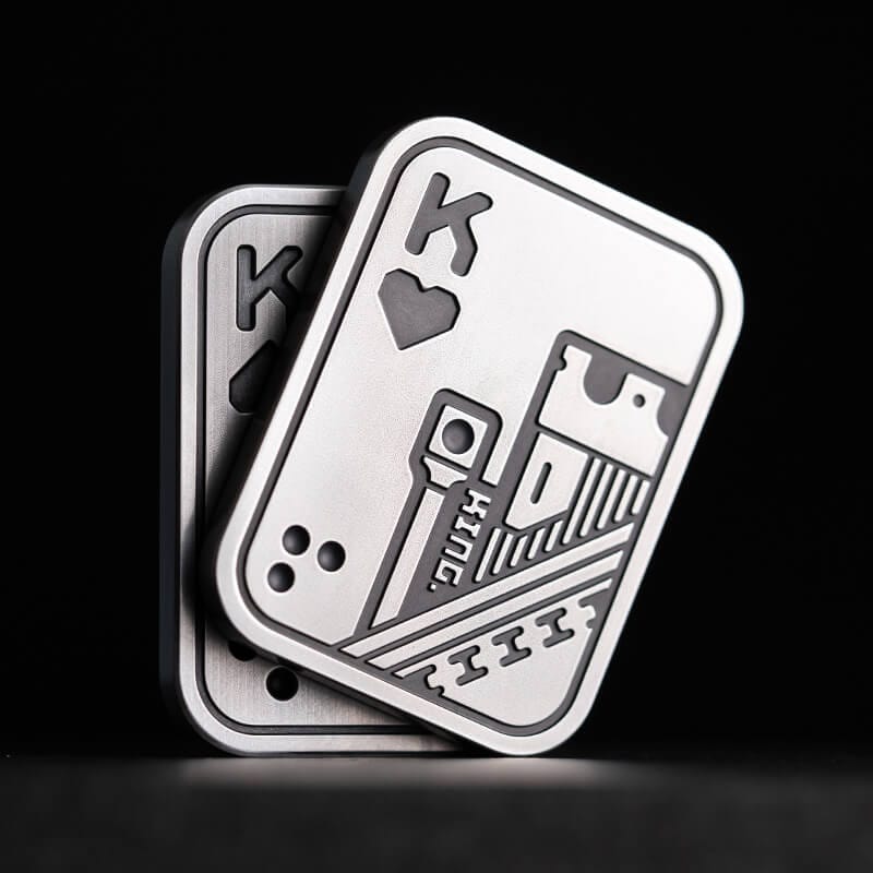 Tactile Slider – LAUTIE Poker Shuffle 2.0 | Stainless Steel Copper Zirconium EDC Push Slider