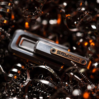 Fidget Slider EDC – LAUTIE X-Lock 2.0 | Stainless Steel Brass Zirconium Push Slider