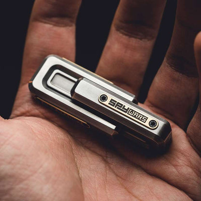 Fidget Slider EDC – LAUTIE X-Lock 2.0 | Stainless Steel Brass Zirconium Push Slider