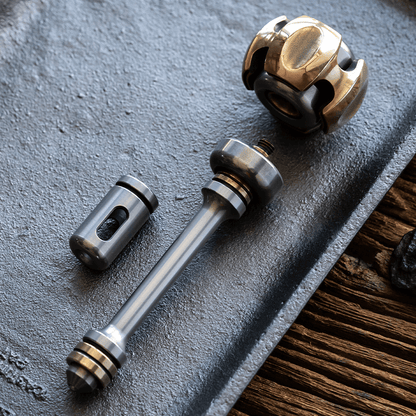 Push Slider – LAUTIE NoizC-Nano | PEI Stainless Steel Brass Titanium EDC Fidget Slider