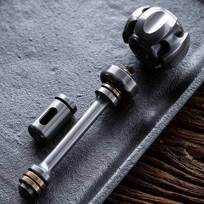 Push Slider – LAUTIE NoizC-Nano | PEI Stainless Steel Brass Titanium EDC Fidget Slider