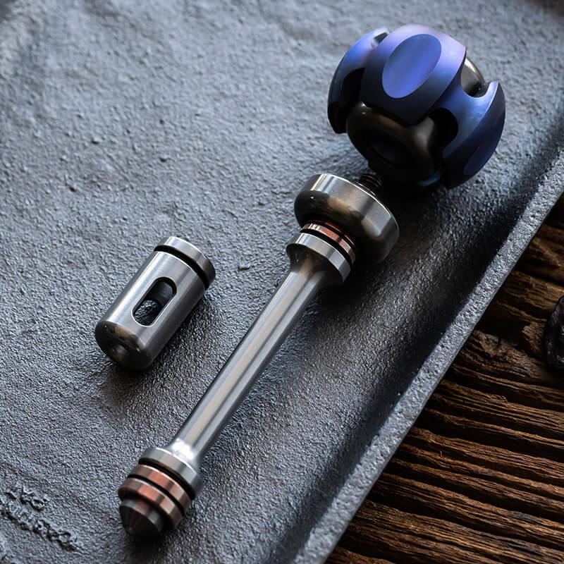 Push Slider – LAUTIE NoizC-Nano | PEI Stainless Steel Brass Titanium EDC Fidget Slider