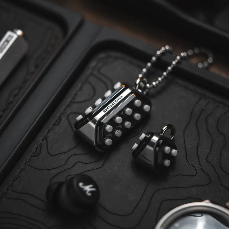 EDC Bead – LAUTIE Beetle Crash & Strawberry Crash | Zirconium Stainless Steel Copper Lanyard Pendant