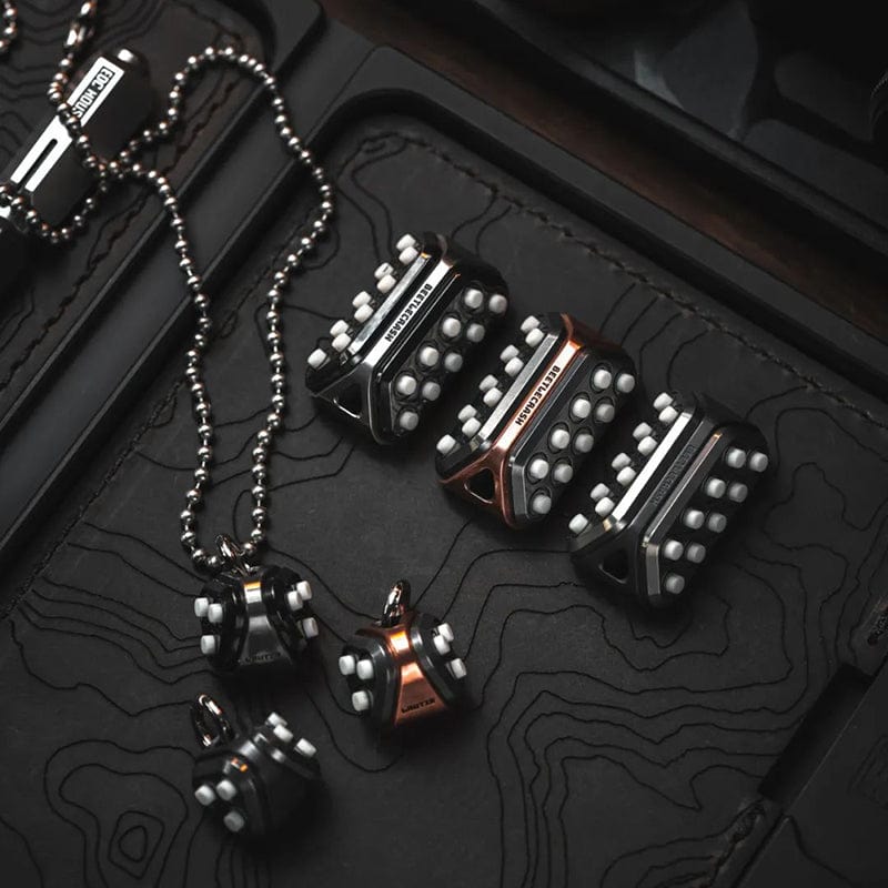 EDC Bead – LAUTIE Beetle Crash & Strawberry Crash | Zirconium Stainless Steel Copper Lanyard Pendant
