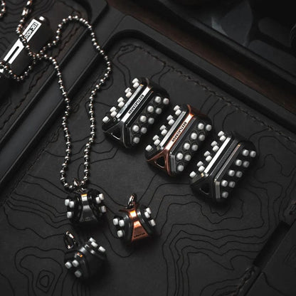 EDC Bead – LAUTIE Beetle Crash & Strawberry Crash | Zirconium Stainless Steel Copper Lanyard Pendant